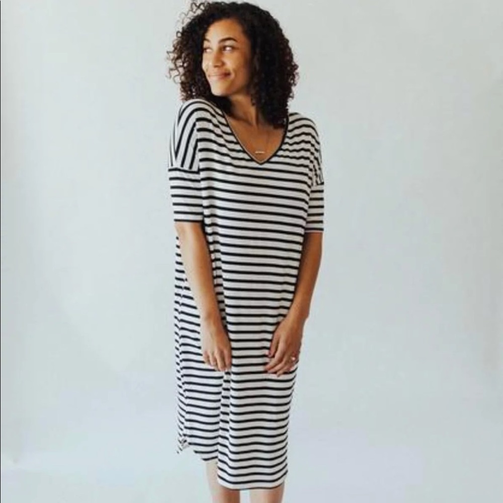 Cjla (Carly Jean Los Angeles) striped midi dress